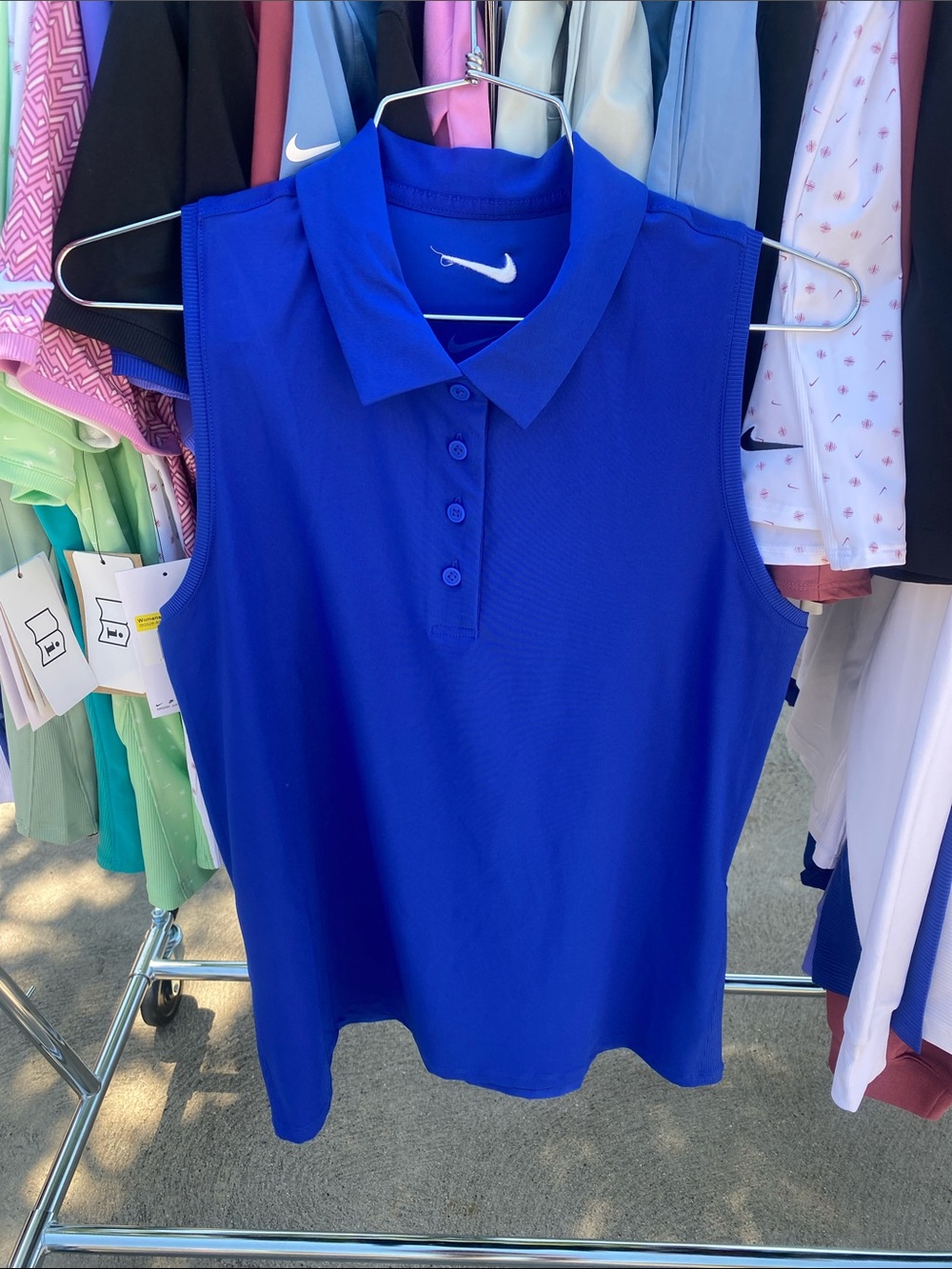 NWT Nike Women's Sleeveless Polo Tank Top - Cobalt Blue, small